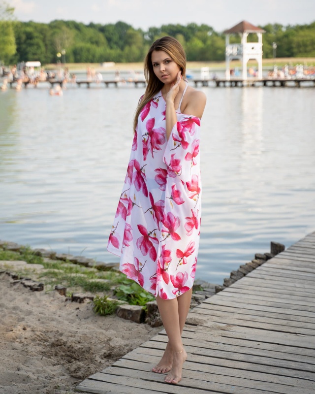 Tunika Pareo Lilje różowe